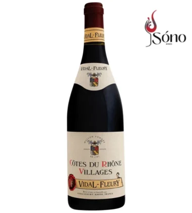 Rượu vang Vidal Fleury Cotes Du Rhone Villages Rouge