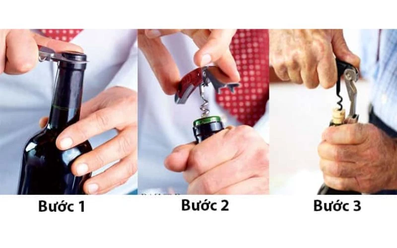 Cách mở rượu vang bằng dụng cụ chuyên dụng
