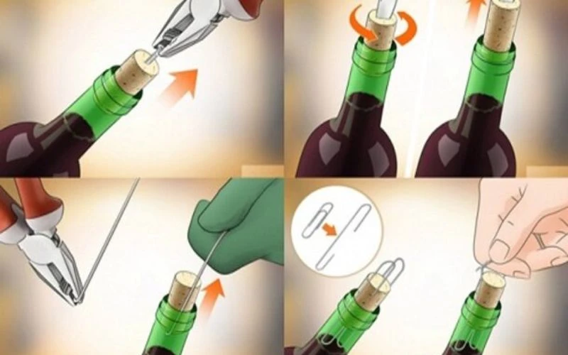 Cách mở rượu vang không cần đồ chuyên dụng