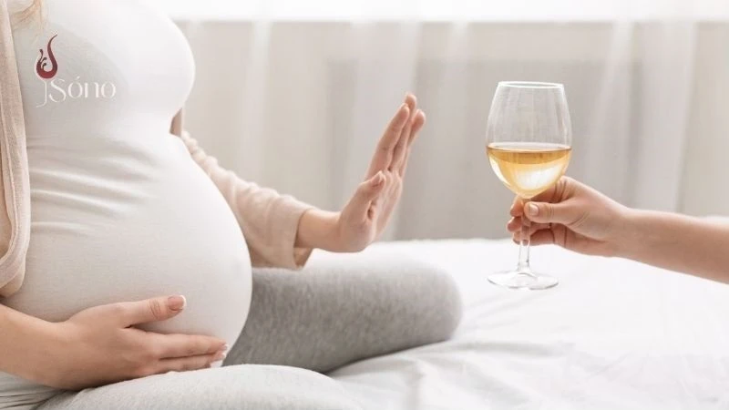 Phụ nữ đang mang thai và cho con bú không nên uống rượu vang
