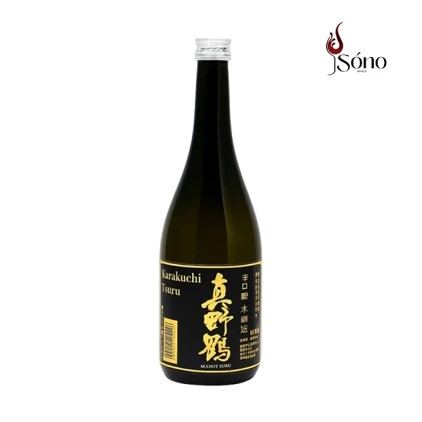 Chai rượu Sake Karakuchi Tsuru Honjozo làm quà biếu Tết