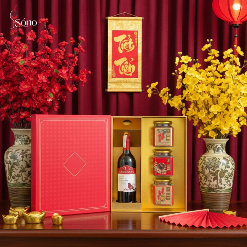 Hộp quà tặng Hồng Phúc Sum Vầy Lindeman's Cabernet Sauvignon 09