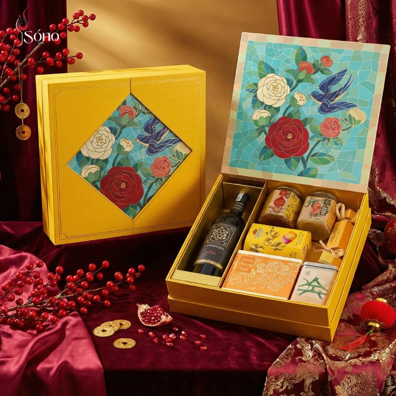Hộp quà tặng Sắc Xuân Gắn Kết vang đỏ Cappanera