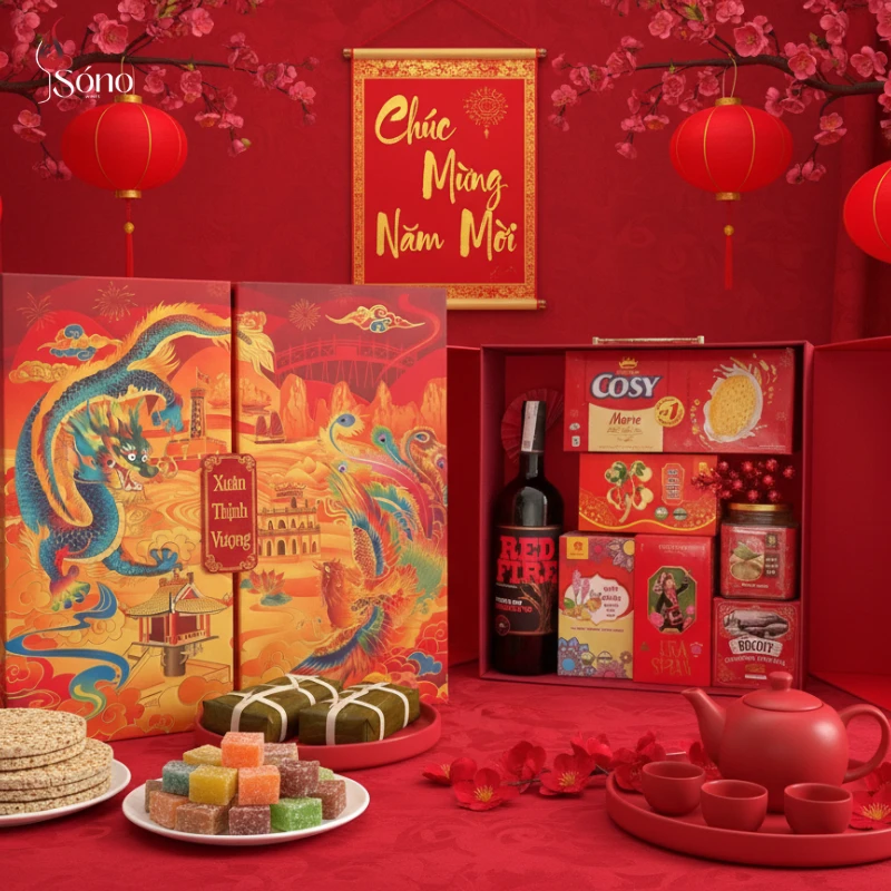 Hộp quà tặng Long Phụng Trình Tường Red Fire 09