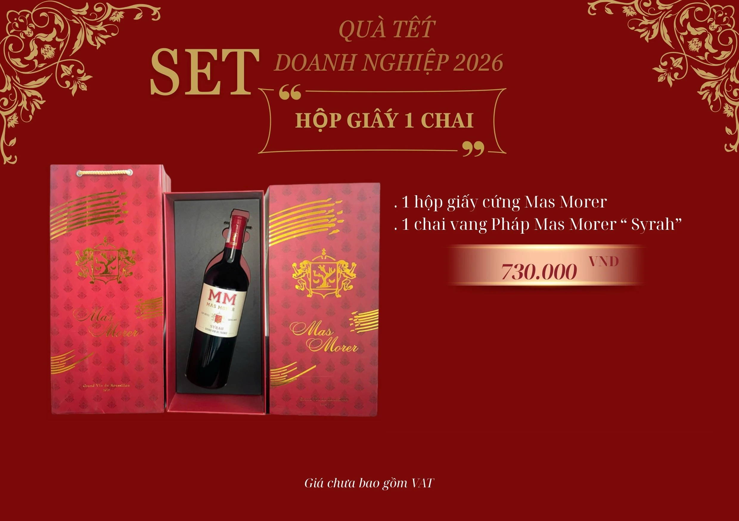hop-qua-tang-set-1-chai-vang-phap-Mas-Morer-Syrah