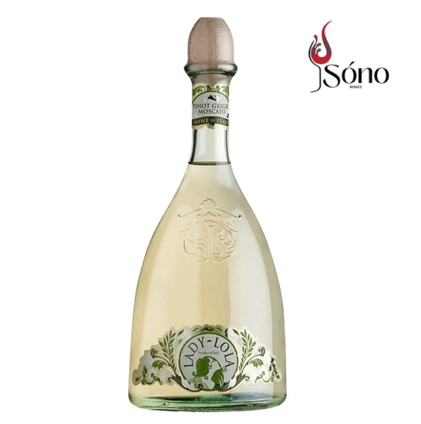 Chai rượu vang Lady Lola Pinot Grigio Moscato Sicilia IGT làm quà cho sếp nữ