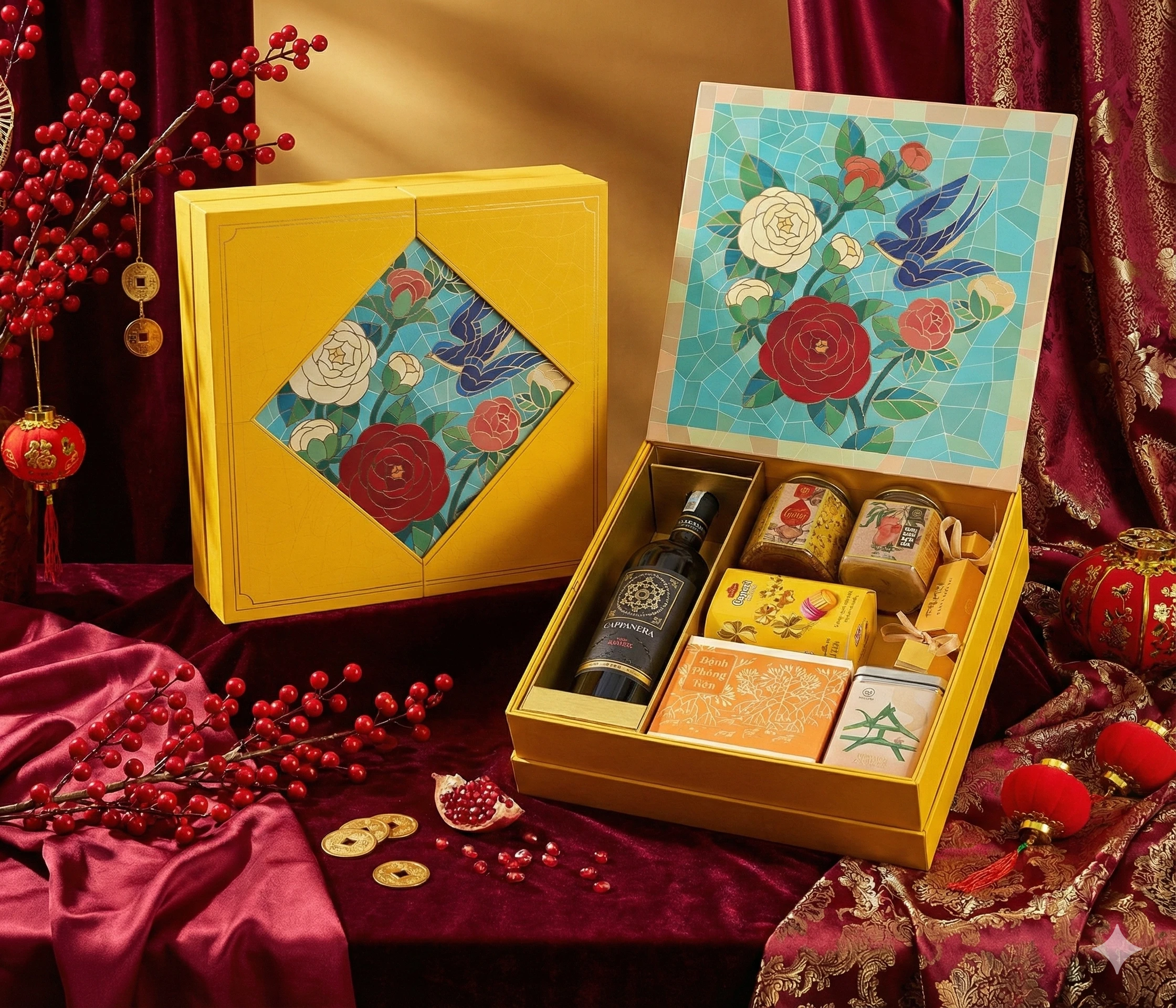 Hộp quà tặng Sắc Xuân Gắn Kết Cappanera tại SonoWine