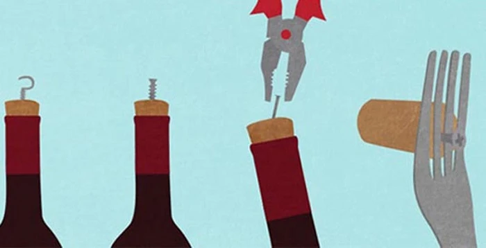 Cách khui rượu vang không cần đồ khui với kìm và ốc vít