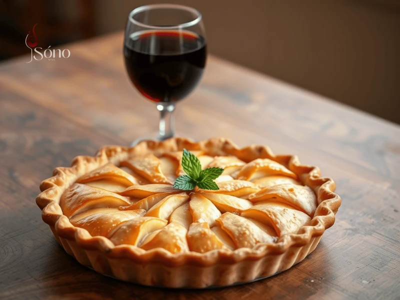 Cách kết hợp rượu vang với bánh táo nướng